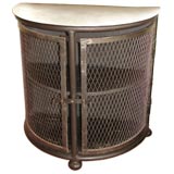 Iron work demi-lune console cabinet Iron work demi-lune console cabinet