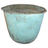 Antique Vertigreed copper studded pot