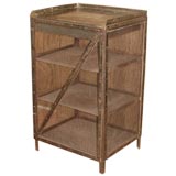 French industrial steel and mesh cabinet