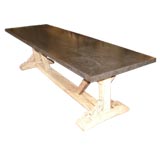 Belgian bluestone top dining table