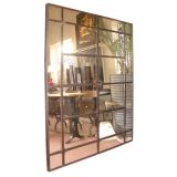 Large iron frame mirror