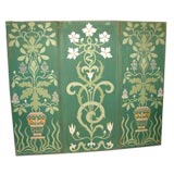 Antique Arts and Crafts hand painted wall hanging