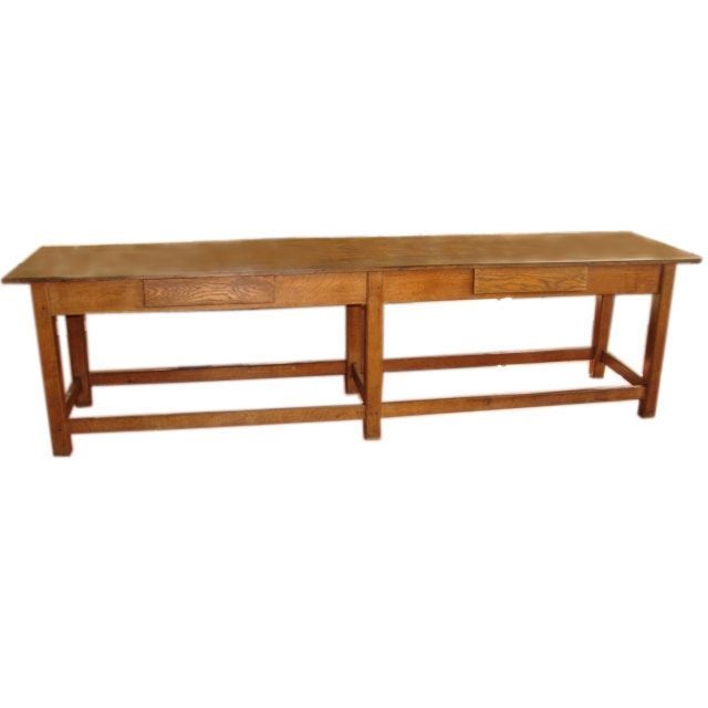 Oak Library Table