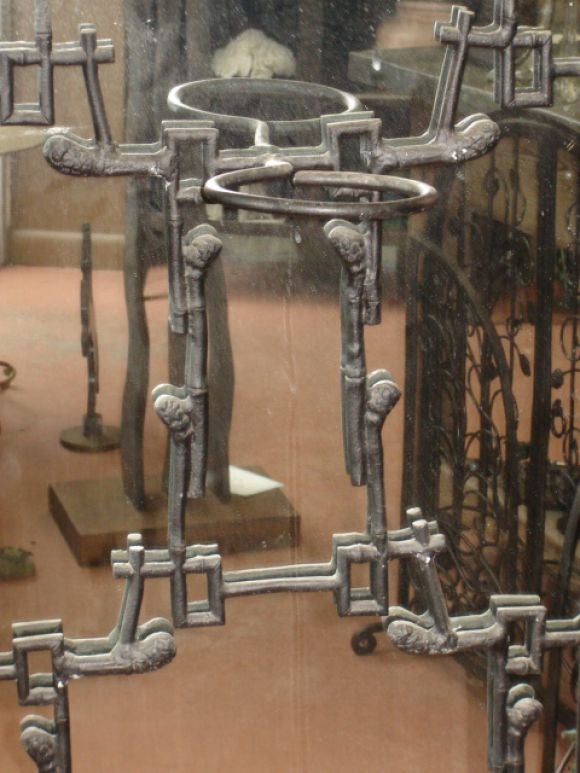 Art Deco 3-panel mirrored screen