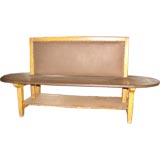 Double sided painted oval bench