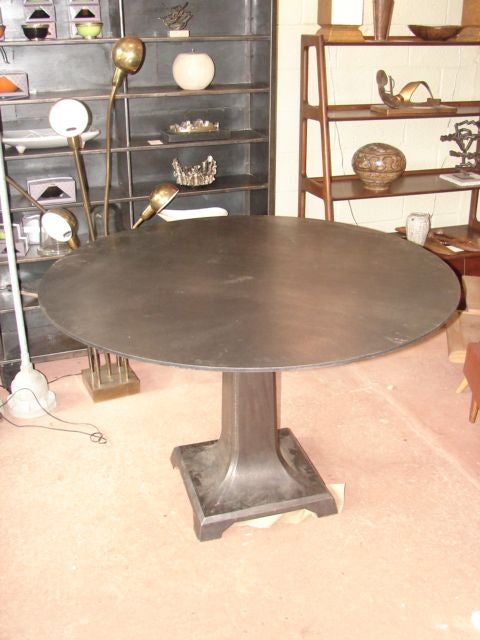 Steel round table