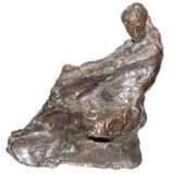 Bronze reclining woman by Lloyd Lillie