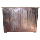 Steel sideboard cabinet w/ molded panel doors