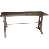 Cast iron and bluestone console table