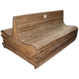 1950's Mersey Ferry double-sided steamer bench