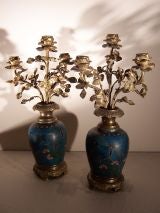 Pair of 19th Century Napoleon III Gilt Bronze Candlesticks