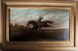 Mid-19th Century Sporting Oil on Panel, Signed 
Dated