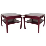 SALE - Pair of Lacquered End Tables