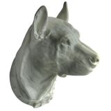 Plaster Dog Bust