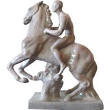 Large Karlsruhe Horse 
Rider Sculpture