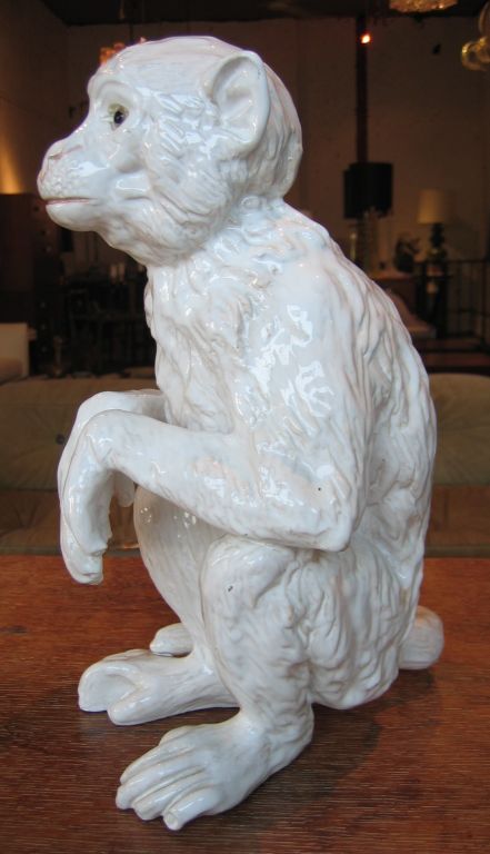 large ceramic monkey