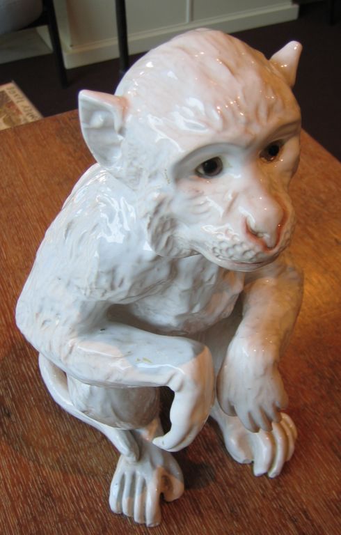Large French Ceramic Monkey 1