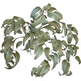 Large Metal Wall Sculpture of Leaves