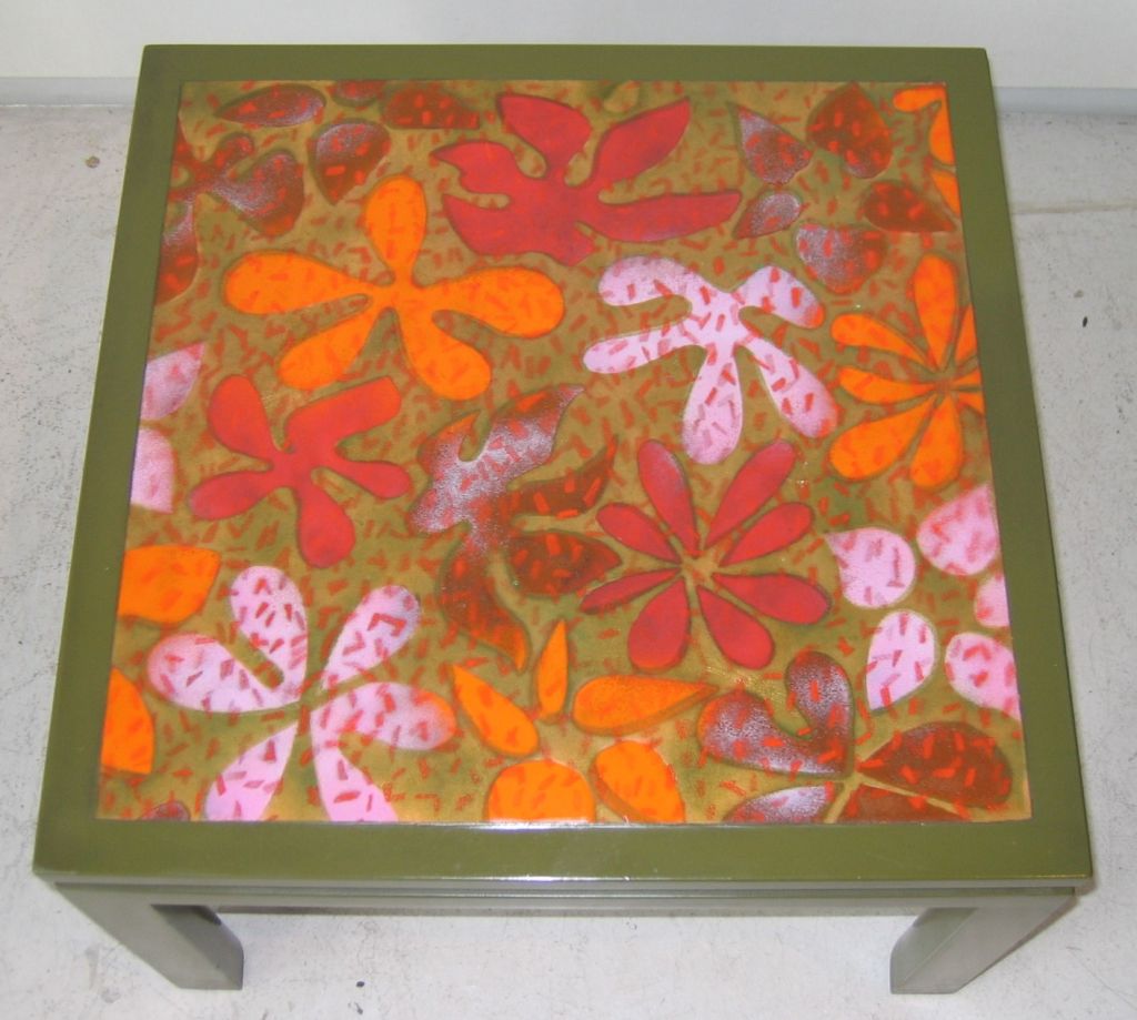 Pair of Harvey Probber Enameled Top Tables