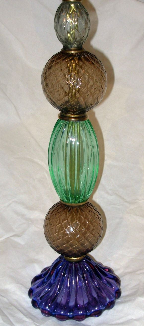 Exceptional Pair of 60's Seguso table lamps