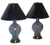 Production prototypes of Cenedese Venetian Glass table lamps