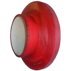 Sharp large red industrial mirror