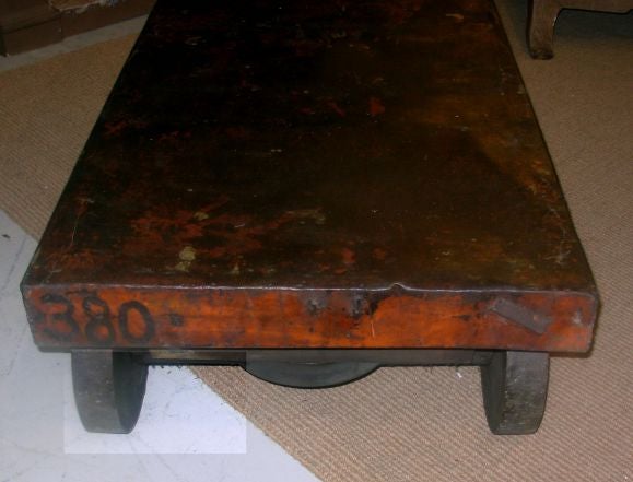 American Large industrial cart/coffee table