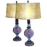 Extraordinary and one of a kind pair of Venetian Seguso lamps Extraordinary and one of a kind pair of Venetian Seguso lamps
