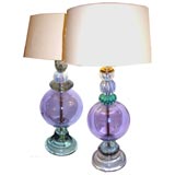 Extraordinary and one of a kind pair of Venetian Seguso lamps Extraordinary and one of a kind pair of Venetian Seguso lamps