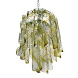 Swirling Venetian (Murano) Chandelier by Mazzega
