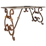 Antique Italian wrought iron table