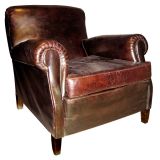 40's Poltrona Frau leather club chair