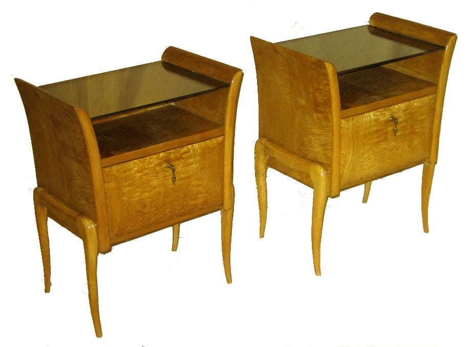 Sleek 40's night stands with light