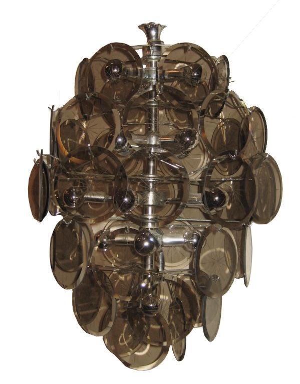 Mazzega disks chandelier
