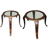 Pair of strong industrial end tables