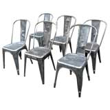 Six French bistro 40
s chairs