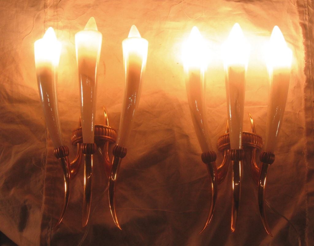 Venetian 50's iridescent glass sconces