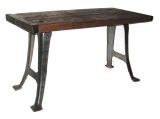 Industrial console with sexy curved legs