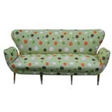 Whimsical Italian re-upholstered sofa