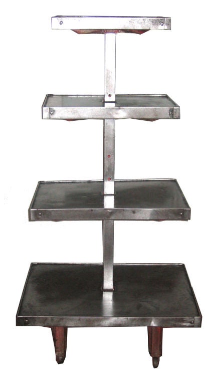 Industrial shelving unit on wheels
