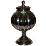 Antique mercury glass vase