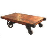 Antique Industrial cart / coffe table