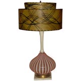 Exquisite Venetian marble and glass table lamp