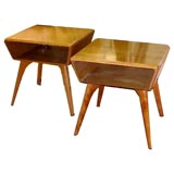Pair of 50's Heywood Wakefield two-tier side tables