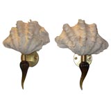 The beauty of nature and Venetian glass in one pair of sconces