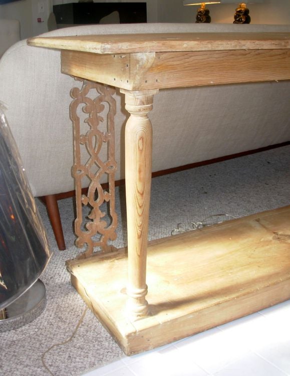 Pair of unusual French country consoles