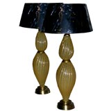 Golden, large,  Venetian table lamps