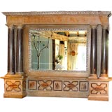 Inlaid , Ebonized and  Marquetry Architectural MIrror