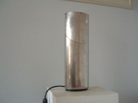 A Tubular Metal Table Lamp with Directional Head