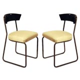 A Pair of Early Thonet Bent Tube Chairs by Bruno Weil